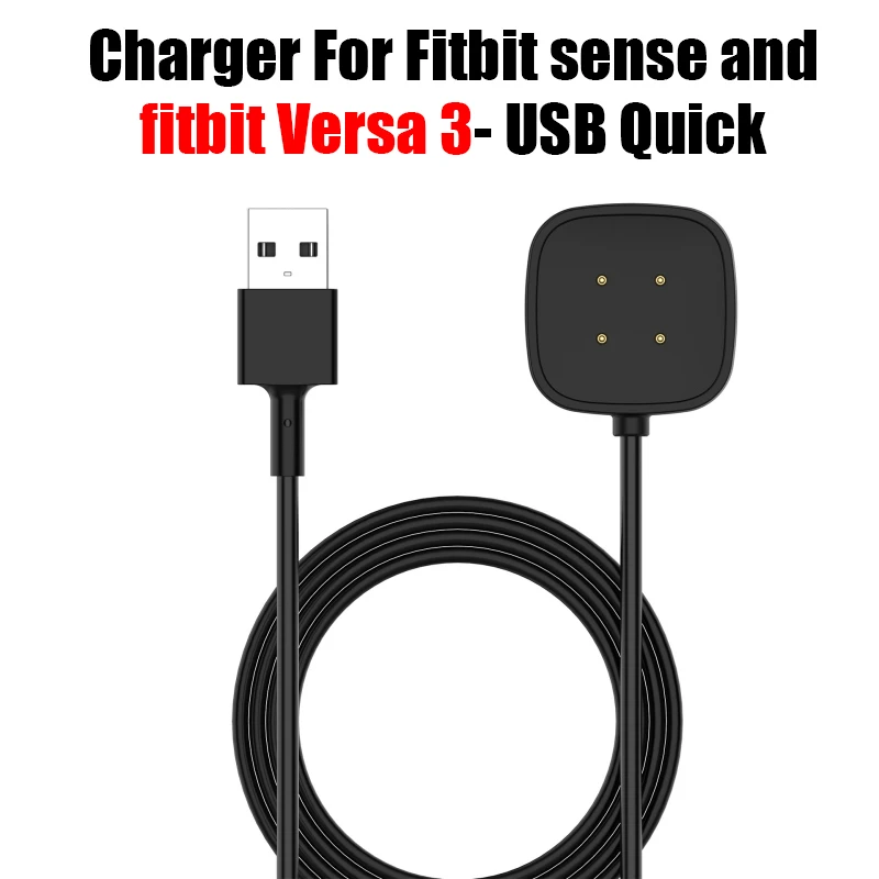 

Newest Charger For Fitbit sense and fitbit Versa 3- USB Quick Charging Magnetic Dock Cable Smart watch Charger Stand Accessories