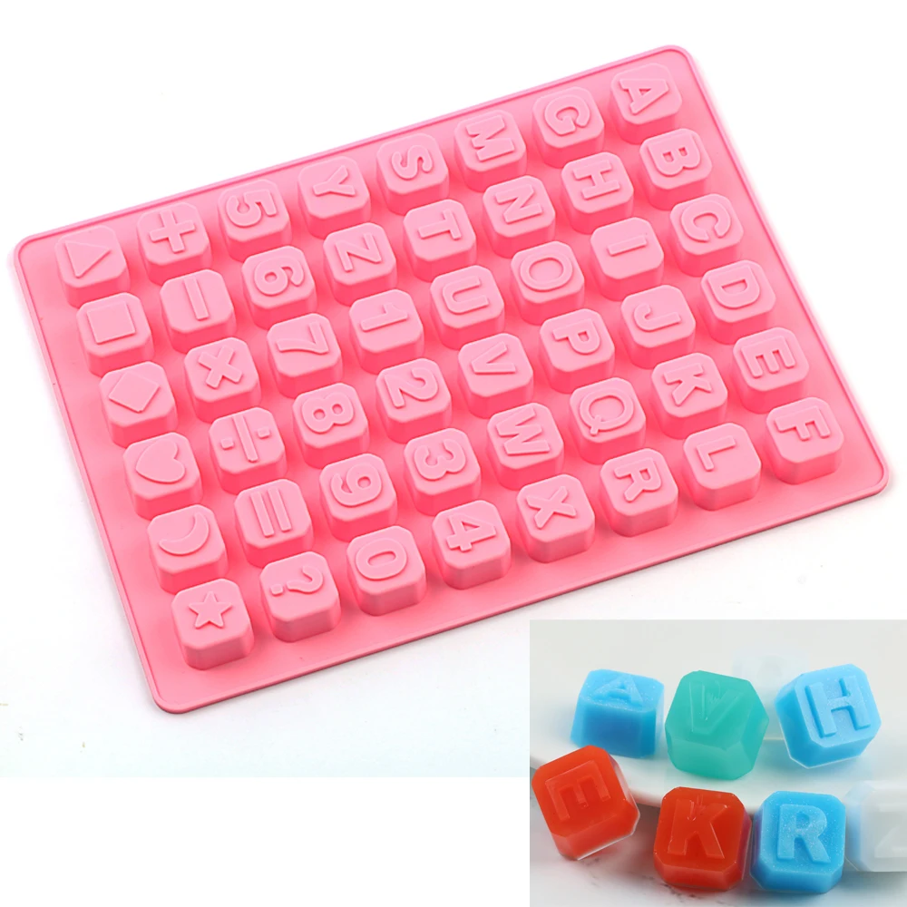 AILEHOPE лоток для кубиков льда с цифрами и буквами 48 силиконовая форма мороженого