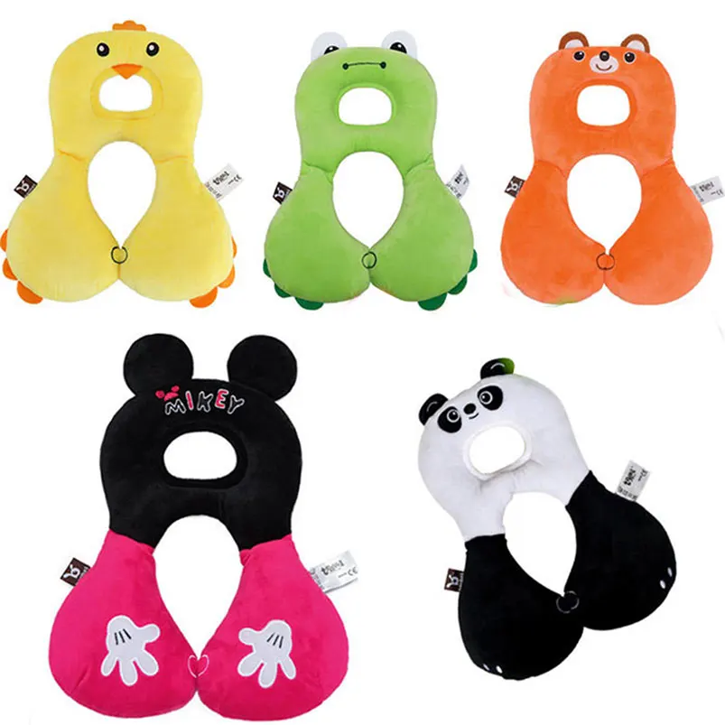 Мягкая Детская плюшевая подушка в форме животного для защиты шеи милая