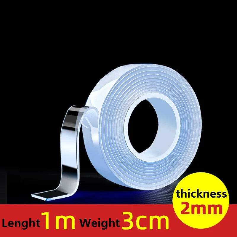 Двусторонняя клейкая лента высокой вязкости прозрачная утолщенная