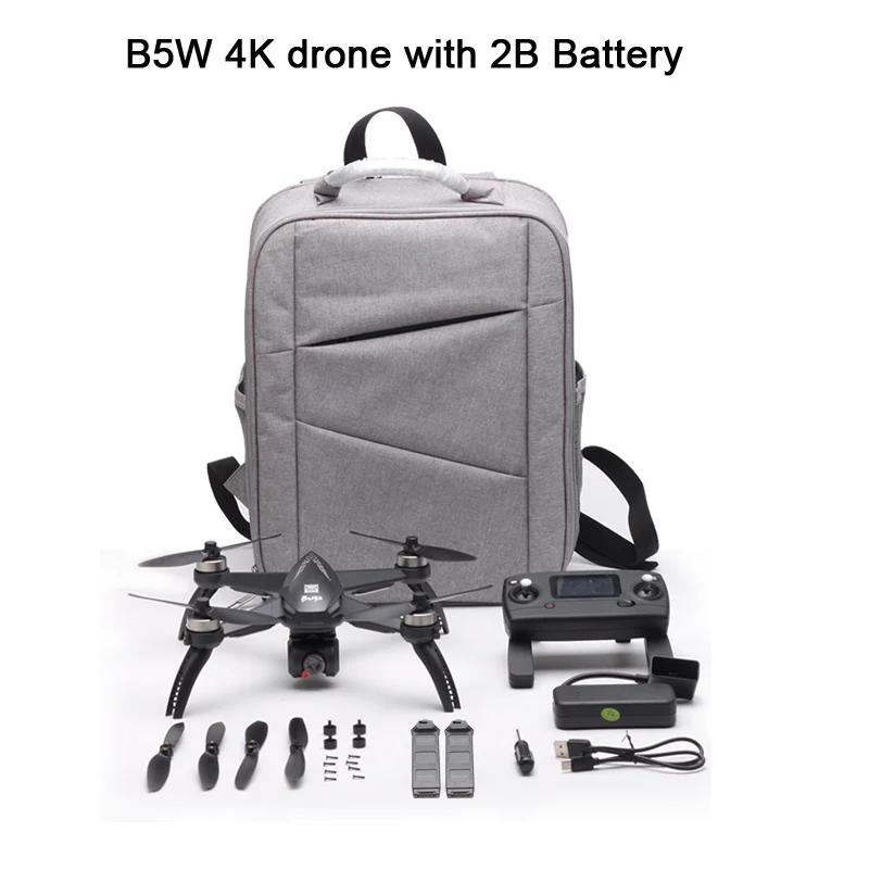 B5W Black 4K 2B Bag MJX Bugs 5W B5W gps бесщеточный Радиоуправляемый квадрокоптер с 5G 4K Wifi FPV камерой HD авто возврат Vs Hubsan H501S Профессиональный Дрон - Цвет: B5W Black 4K 2B Bag