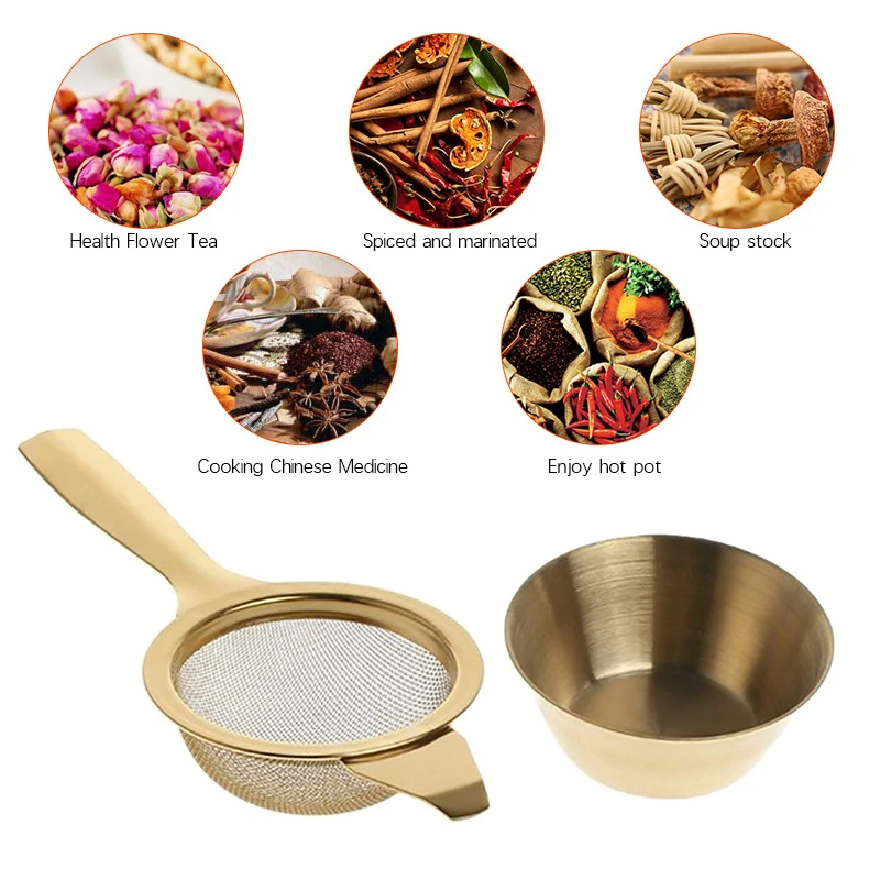 

VOGVIGO Stainless Steel Mesh Tea Infuser Metal Cup Strainer Strainer Loose Leaf Filter With Handle Kitchen Tool