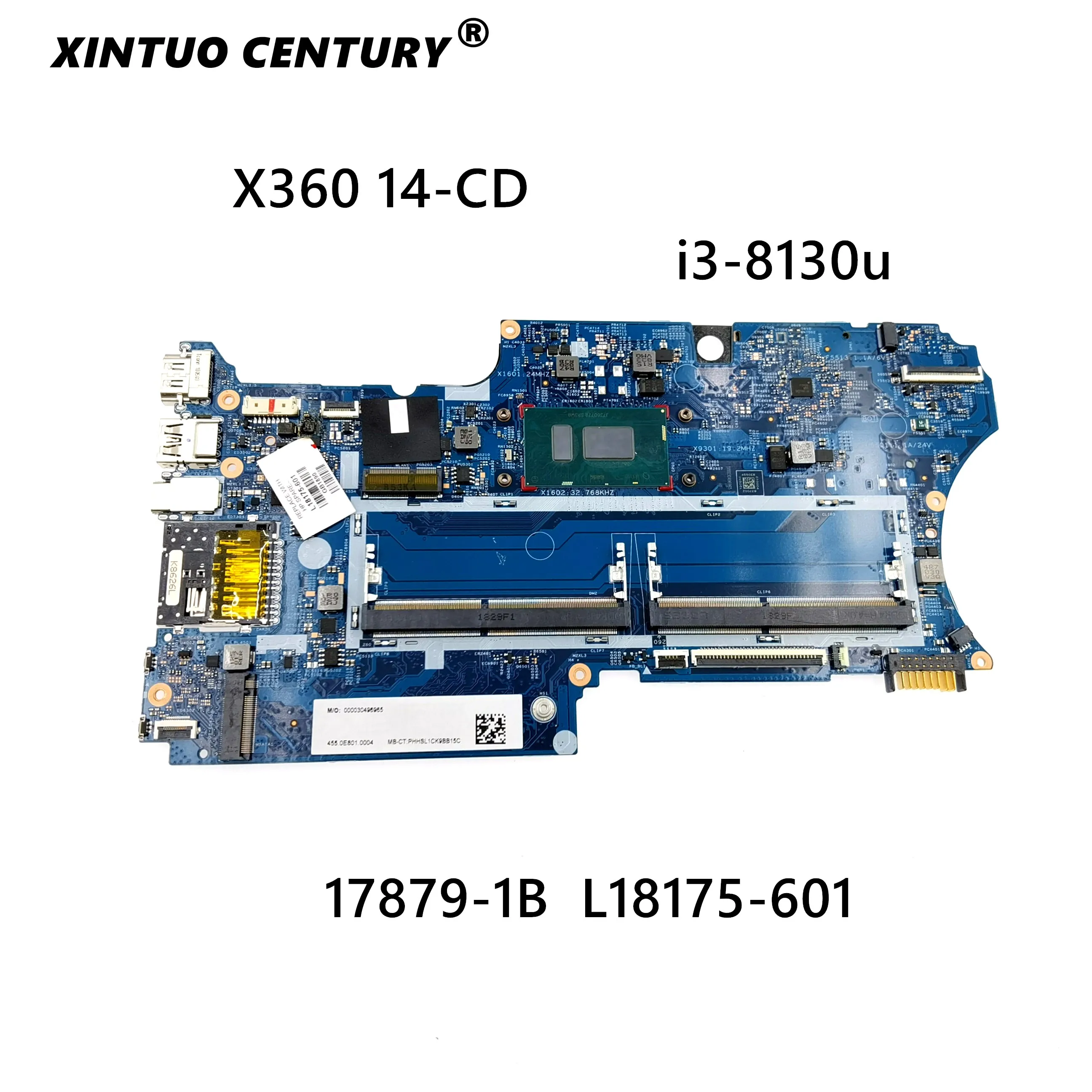 Kaufen Für HP PAVILION X360 14-CD 14M-CD Laptop Motherboard SR3W0 I3-8130u Mit L18175-601 448,0 E 808,001 B DDR4 MB 100% Getestet