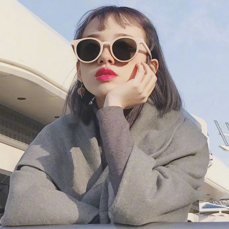 Круглые солнцезащитные очки унисекс в стиле ретро женские брендовые