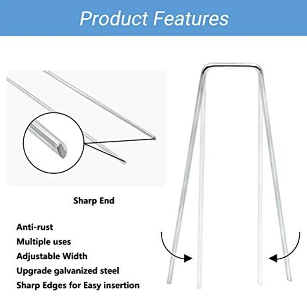 

Staple’s Pins Tent Turf Pin Wires 50pcs Galvanised Garden Outdoor Cords