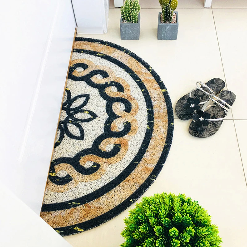 

Semi Circular Flower Marble Carpets Doormats Rugs For Home Bathroom Living Room Entrance Door Floor Stairs Kitchen Bedroom Hall