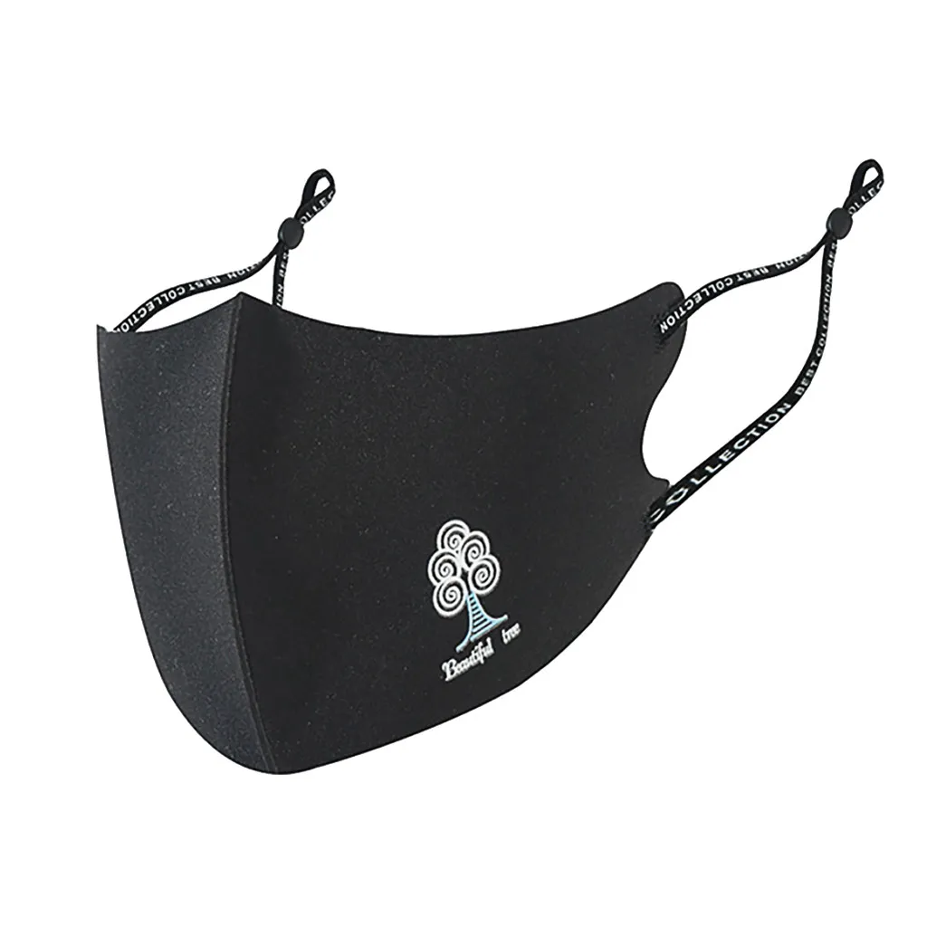 Взрослая маска модная печать Регулируемая Веревка Lced шелковая вентиляционная