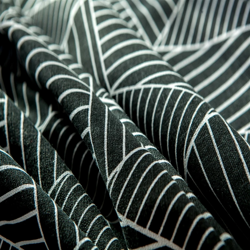 

Rectangular tablecloths White Black Print Geometry Cotton Linen Table Cover For Kitchen Dining Table Furniture Nappe De Table