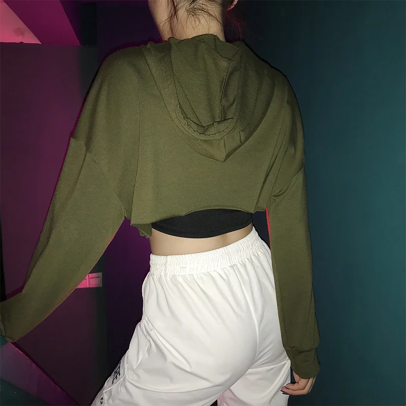 Fitshinling Athleisure укороченная толстовка осень 2019 Тонкая Повседневная Женская с