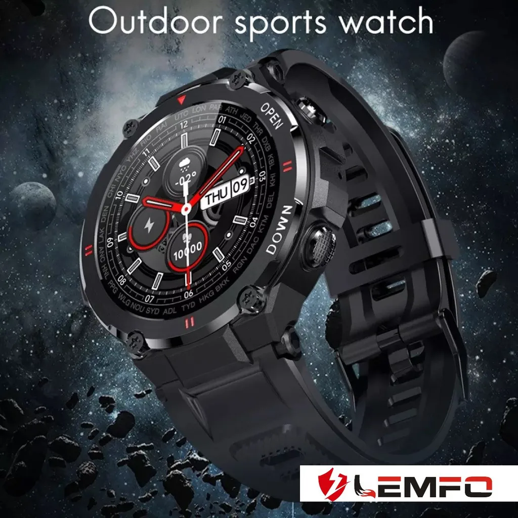 

(In Stock) Lemfo K22 Smart watch men's bluetooth call touch screen waterproof music heart rate exercise fitness tracker