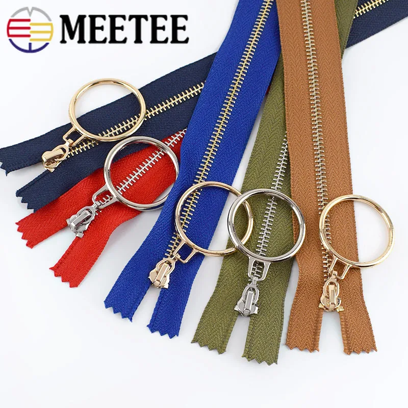 

5pcs Meetee 15/18/20/25/30cm 3# Metal Zippers Close-end Zips Closure for Purse Bags Skirt DIY Clothing Sewing Accessories ZA152