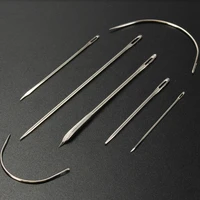 7 pcs stainless steel hand repair sewing needles canvas upholstery curved sewing glover tool