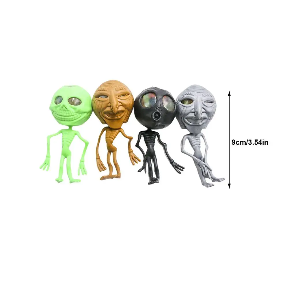 

12PCS Soft Toy TPR Halloween Stress Reliever Non-Sticky Squeeze Grape Ball Children Sensory Game Halloween Gifts Toys Hot