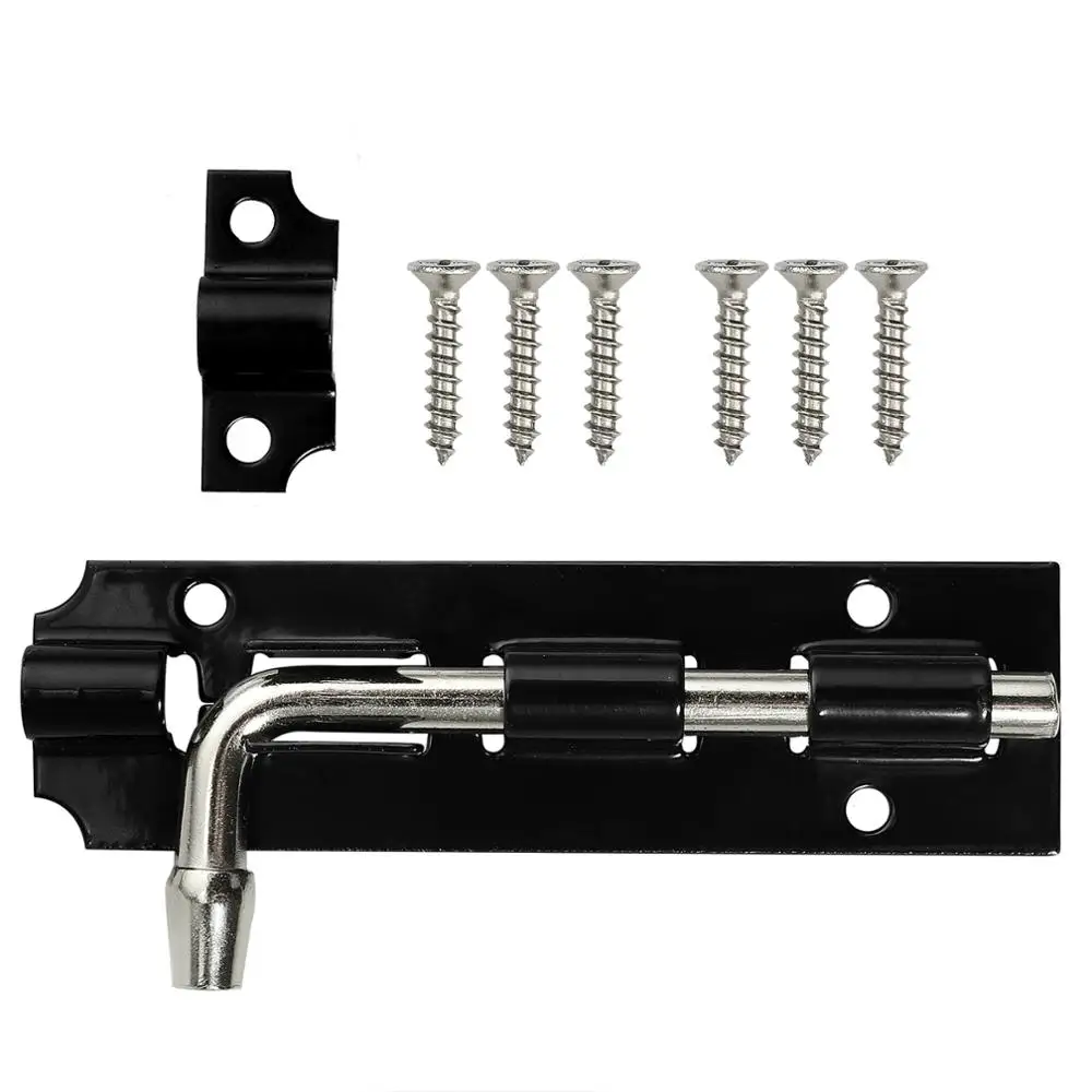 TANiCE 4 Pcs Tower Bolt Lacth Lock Kit 100 mm 200 for Garden Gate Shed Sliding Door Chests and Cabinets Latch Catch | Обустройство