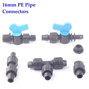 5 шт., соединители для труб из полиэтилена низкого давления, 16 мм