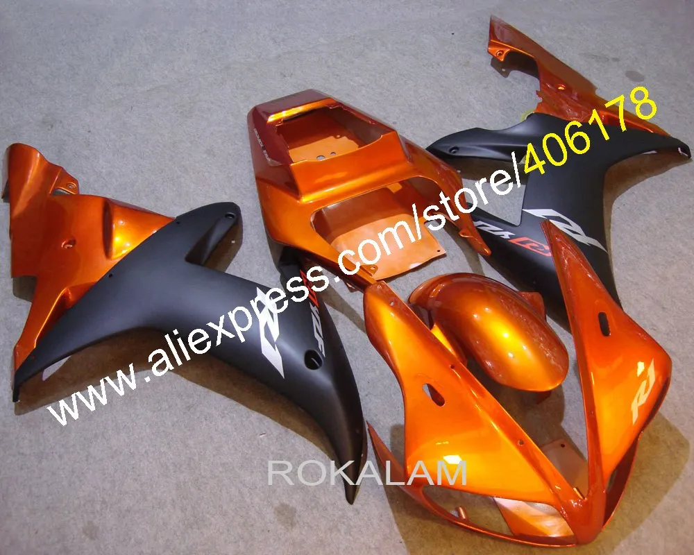 

Cowling Aftermarket Kit YZF1000 R1 02 03 Fairing For Yamaha YZF R1 2002 2003 Sport Orange Black Fairings (Injection Molding)