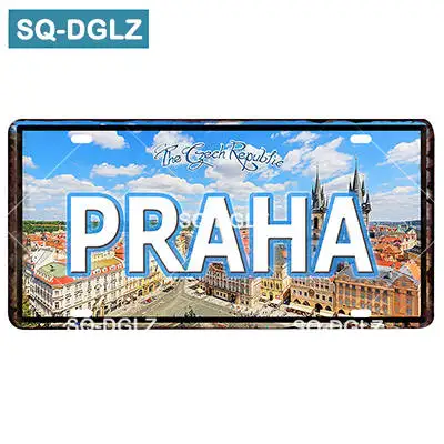 [SQ-DGLZ] Римский городской столичный номерной знак оловянный винтажный металлический знак настенные Декорации для бара домашний декор живопись таблички художественный плакат - Цвет: 0673