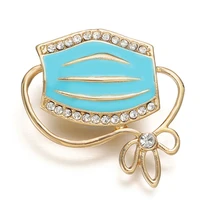 metal mask enamel pin unisex fashion brooch pin nurse gift hospital office medical jewelry wholesale