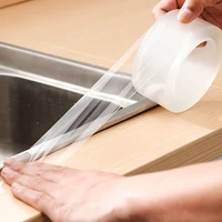kitchen sink waterproof mildew strong self adhesive transparent tape stickers bathroom gap strip pool water seal