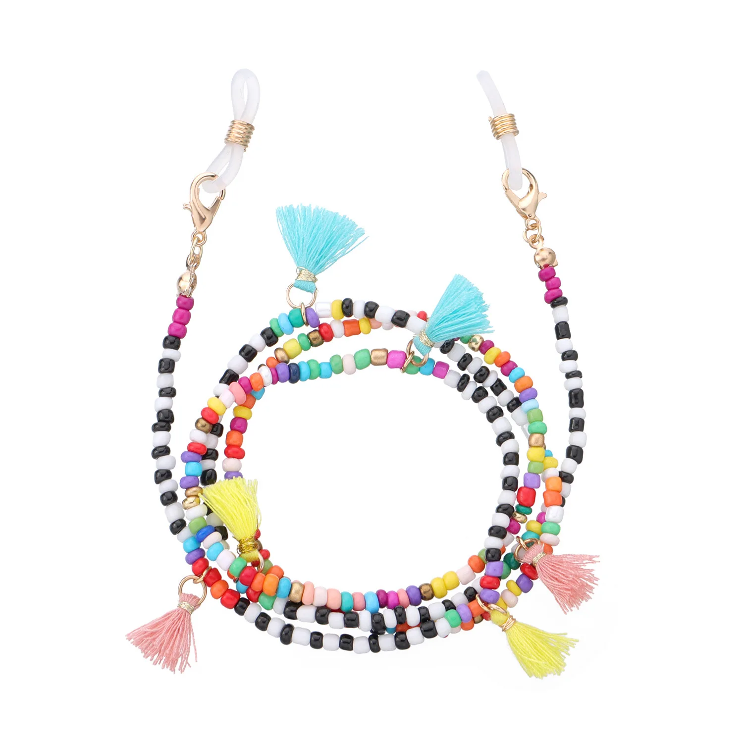 

Colorful Tassel Beaded Eyeglasses Chain Face Mask Lanyards Sunglasses Reading Glasses Retainer Neck Strap Rope Jewelry Gift