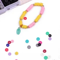 clay spacer beads bracelets necklace earring diy craft kit with pendant jump rings pack bracelets 6mm flat clay beads