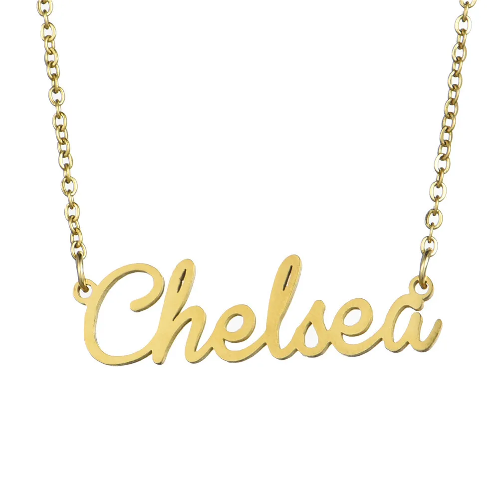 Прямая поставка персонализированные ожерелья на заказ ожерелье Челси золотого