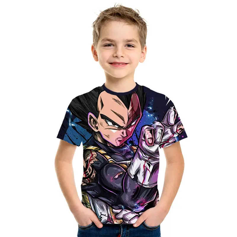 Мяч Дракон аниме футболка для мальчиков и девочек 3D принт Веджета супер сайян