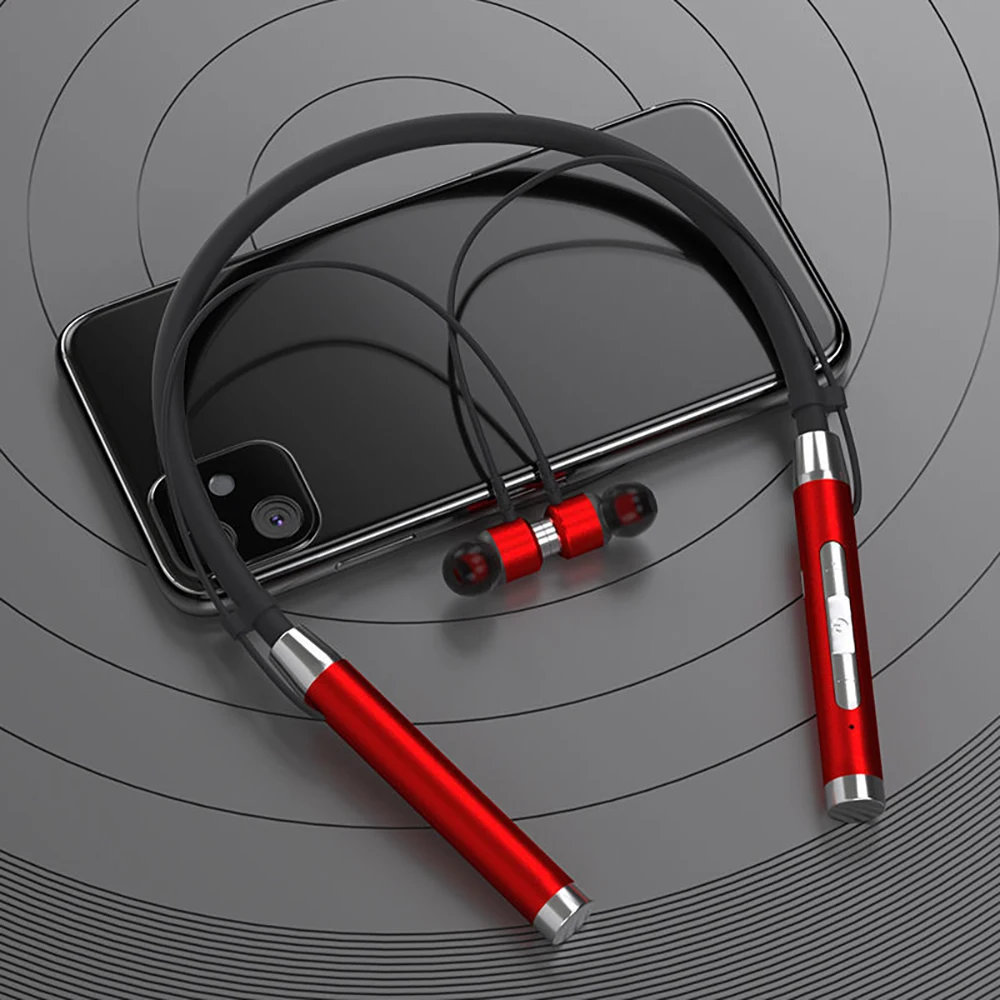 

New Bluetooth Headset Neck Hanging Type Heavy Bass Mobile Phone Wireless Earphone Neck Hanging Type Sports Running Headset