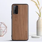 Урожай случай для Huawei Honor Play 4T TPU + PC + woodLike ПУ чехлов кожи кожи Coque Fundas для Honor Играть 4T про