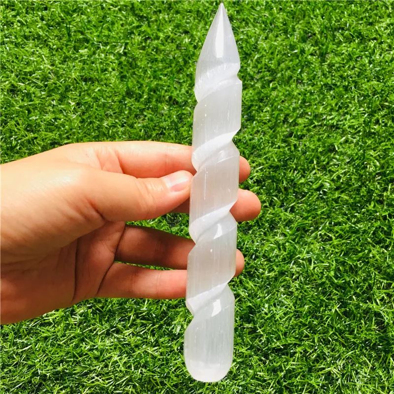 Натуральный селенитовый кварц 15 см кристаллические палочки кварцевые кристаллы