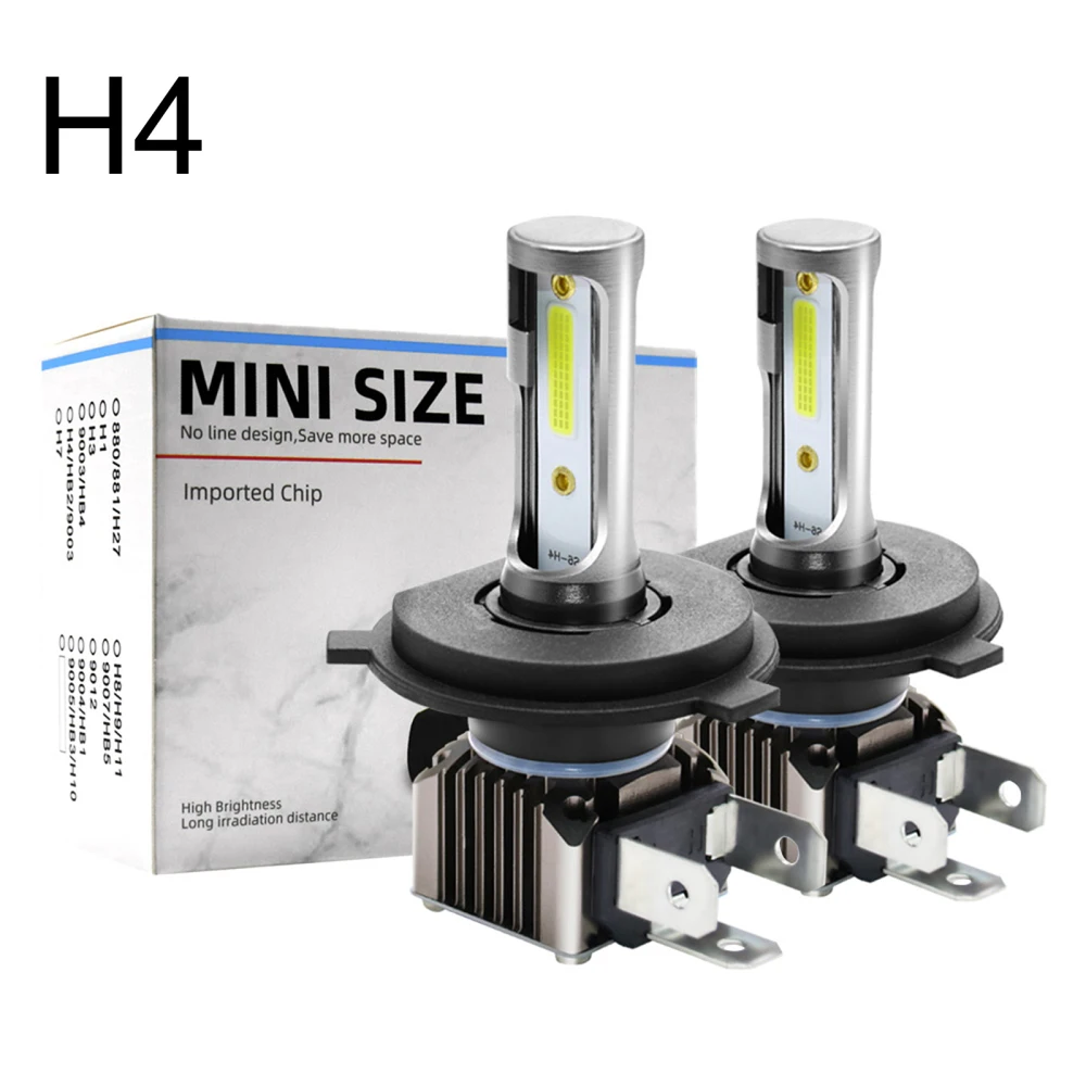 

2pcs H4 Hb2 9003 36w 6000lm 6000k Led Car Headlights Low Beam High Beam Light Fog Lamp Bulb White Light Car Source Accessories