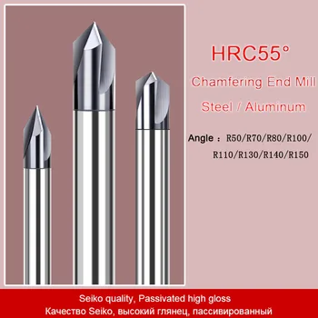 Carbide Chamfering Milling Cutter 50 70 80 100 110 130 140 150 Degrees End Milling Aluminium Cutter CNC Machine Engraving Tools