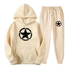 Зимний комплект с худи для мужчин, модные флисовые красные толстовки, черные Брендовые брюки, повседневный костюм для бега, спортивный костюм, свитшот, Женский пуловер