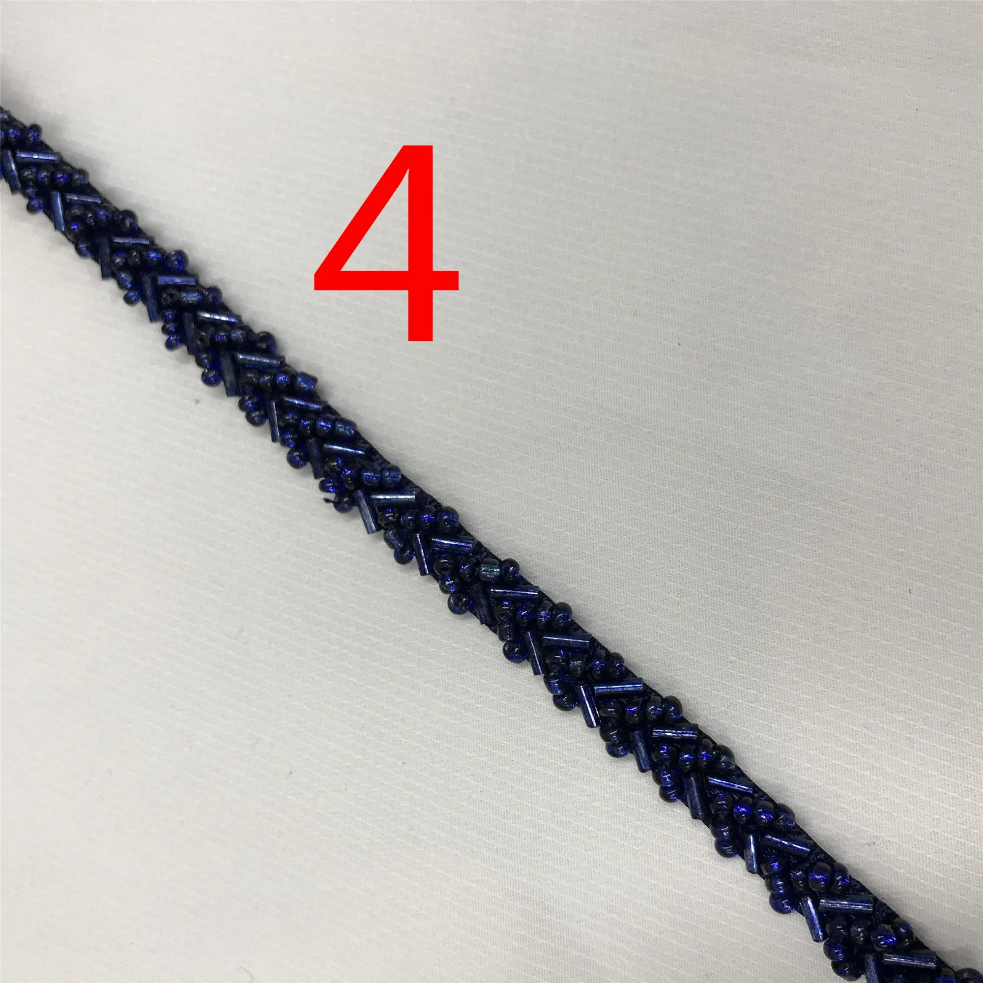 4 Royal Blue 1 ярд, ширина 6 мм, цепочка из стеклянного жемчуга, украшение из золотого бисера для свадебного букета, пояс, свадебные стразы, аксессуары для волос - Цвет: 4 Royal Blue