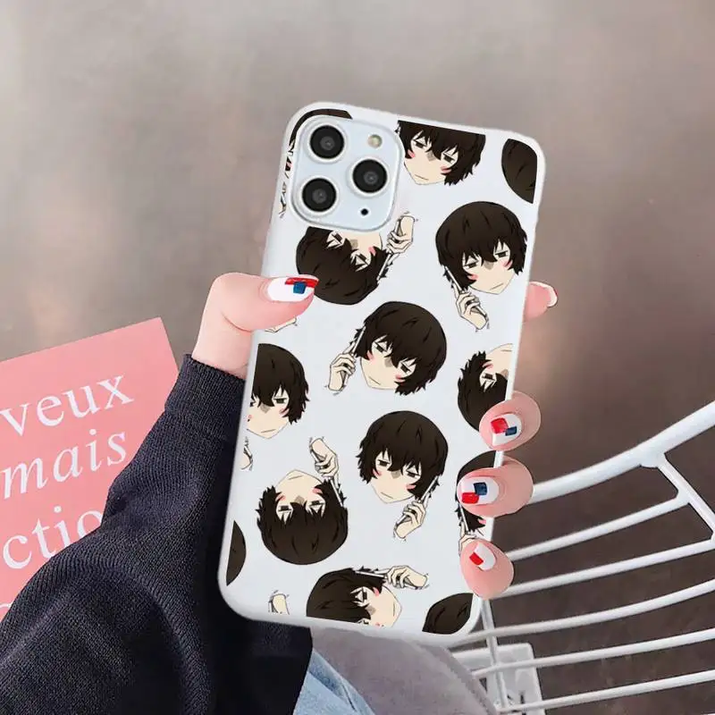

Bungou stray Dogs anime Phone Case White Candy Color for iPhone 6 7 8 11 12 s mini pro X XS XR MAX Plus