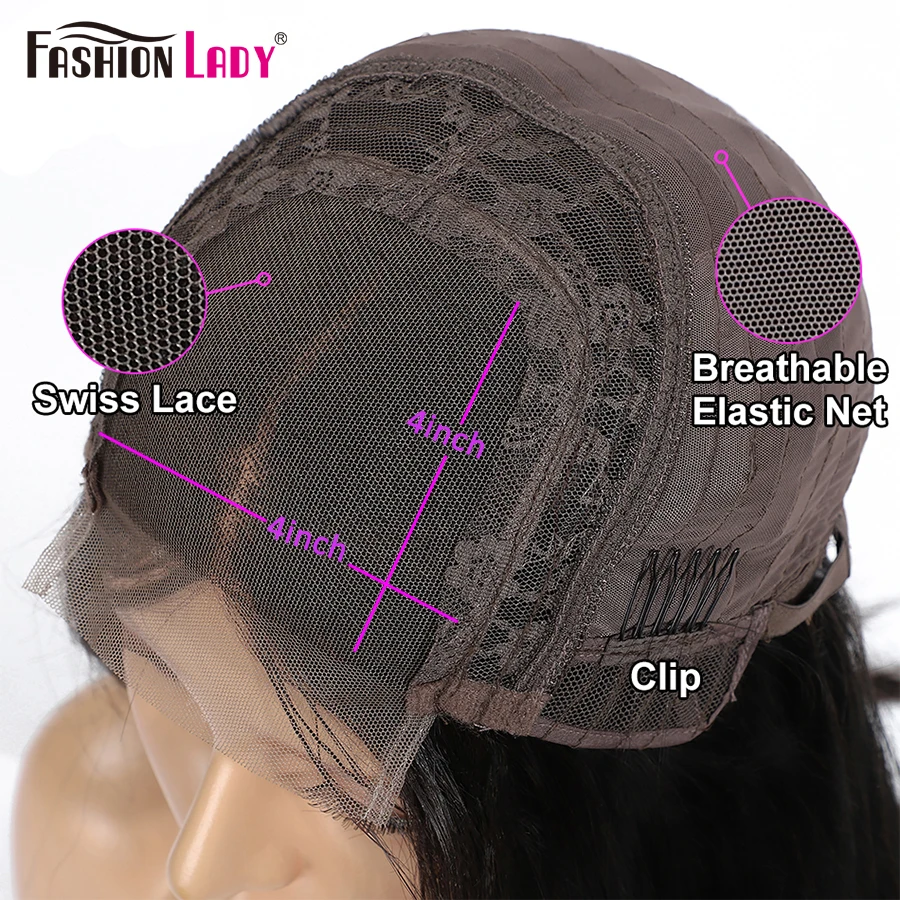 

Fashion Lady Lace Closure Wigs Brazilian Straight Lace Wigs With Baby Hair 4x4inch Lace Closure Wigs For Women