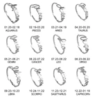 Элегантные женские кольца Cazador с 12 созвездиями, Лев, весы, Искусственные рыбы, Скорпион, Стрелец, кольцо, подарок на день рождения