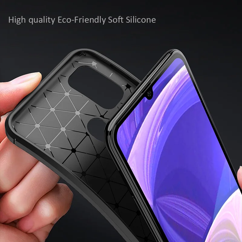 Чехол из углеродного волокна для Samsung Galaxy M30s TPU силиконовый защитный