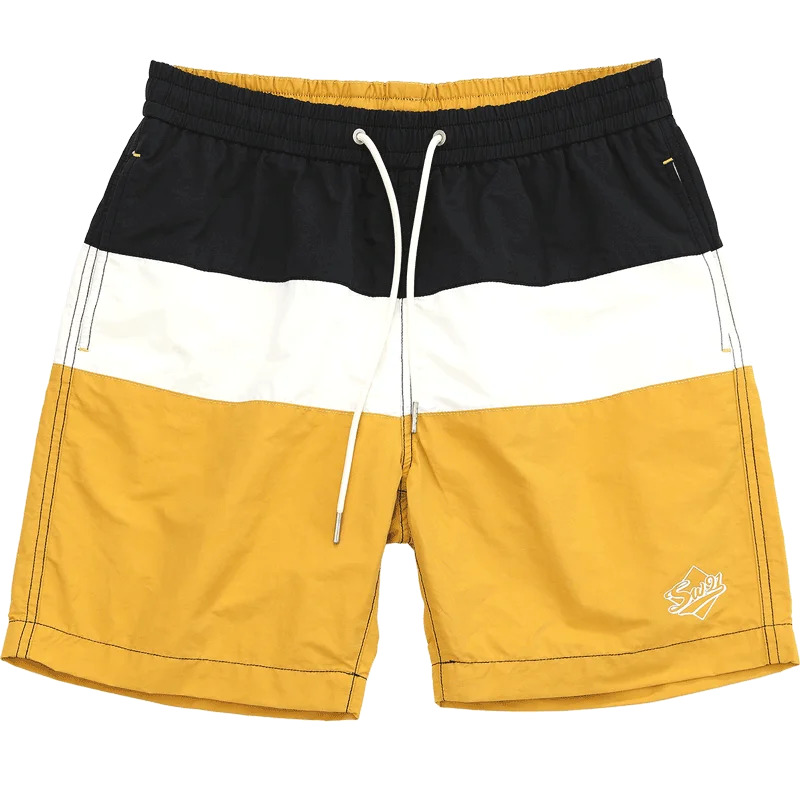 

SIMWOOD 2021 summer new colorblock shorts men fashion drawstring beach shorts holiday vacation shorts SJ150157