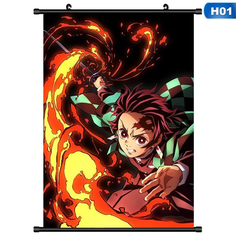Настенный плакат с прокруткой японское аниме рассекающий демонов настенный