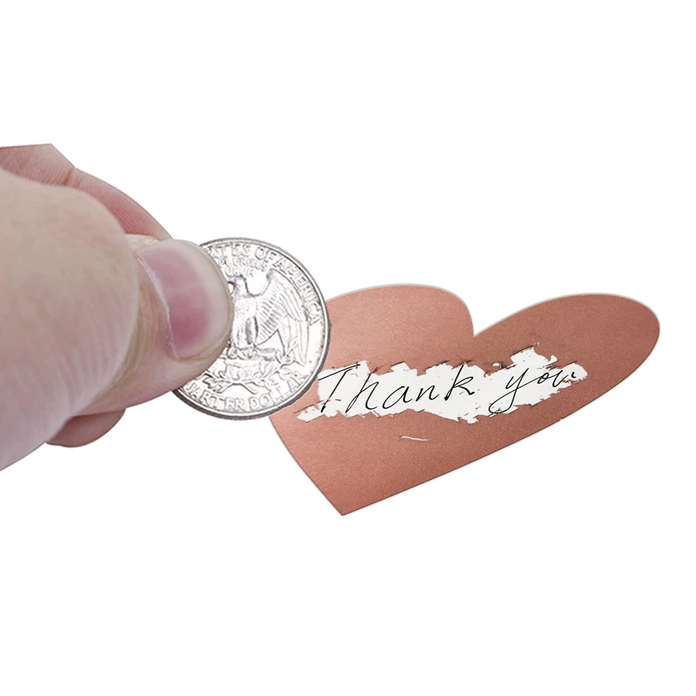 Валентина Любовь Наклейки 300 шт в форме сердца поцарапанные розово золотые