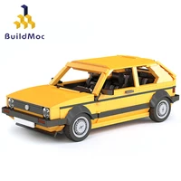 buildmoc city supercar racer high tech car vehicle grey white gold golf 114 simulation model building blocksbricks toys for boy