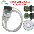 Реальная прошивка V2.0.4 MINI VCI, новинка V15.00.028 MINI-VCI FTDI FT232RL, многоязычный считыватель кодов для Toyota TIS Techstream