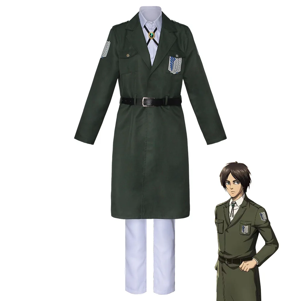 

Anime aot Season 4 Cosplay Costume Levi Ackerman Trench Attack on Titan Wigs Mikasa Shingeki No Kyojin Hange Sasha Eren Outfit