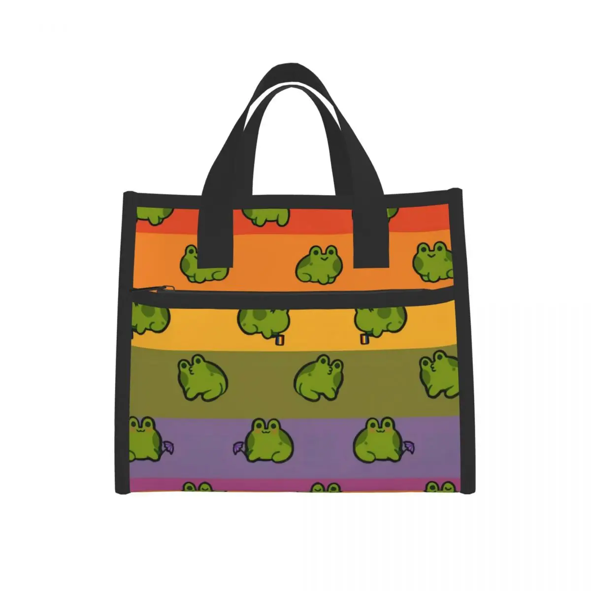 

Frog Lunch Bag Keep Warm Shopping Bag Large Capacity Unisex