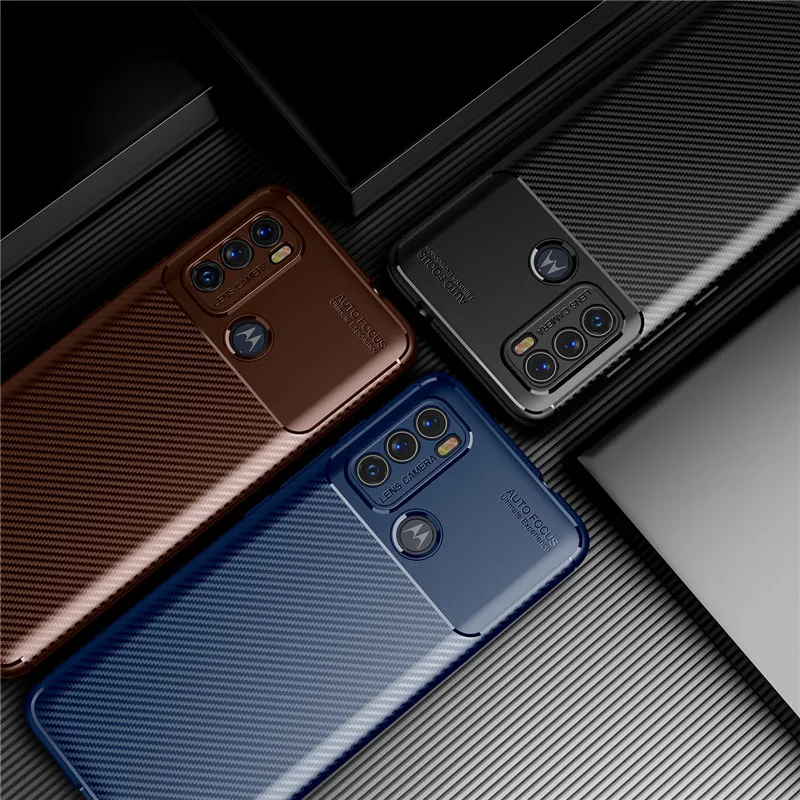 

For Motorola Moto G10 G20 G30 Case Carbon Fiber Silicone Soft Cover for Moto G50 G60 G60S G100 Shockproof Phone Case