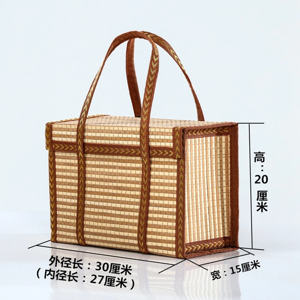 Женская сумка плетеная бамбуковая корзина для упаковки фруктов Подарочная