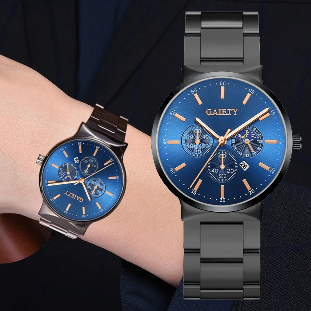 Роскошные мужские часы из сплава модные деловые кварцевые наручные повседневные