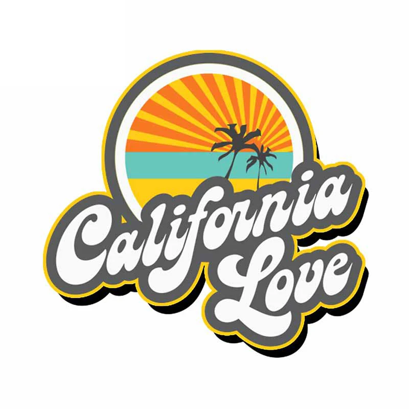 

OFK Funny 13cm X 12.5cm for California Love Motorcycle Helmet Creative Laptop Personality Refrigerator Waterproof Bumper Decal