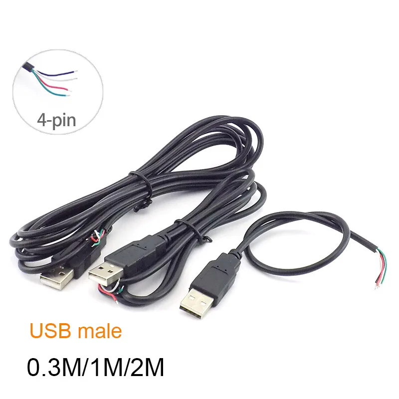 0 3 м/1 м/2 м 4 Pin 5 в Micro USB 2 Штекерный кабель провода адаптер питания для передачи